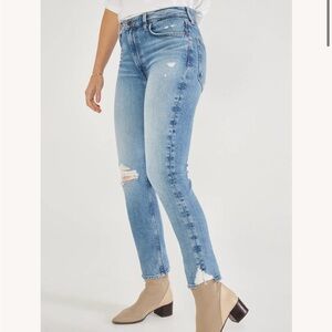 ETICA Scarlet Mid Rise Slim Rock Pool Denim Organic Cotton Jeans